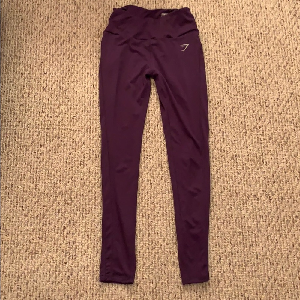 purple high waisted gym shark leggings!